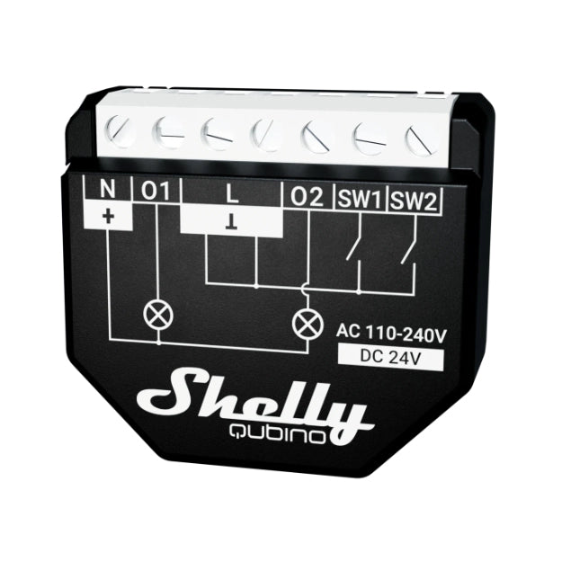 Shelly Zubehör – Schaltaktor, 2 Kanäle, 2×10 A, Leistungsmessung – für Z-Wave