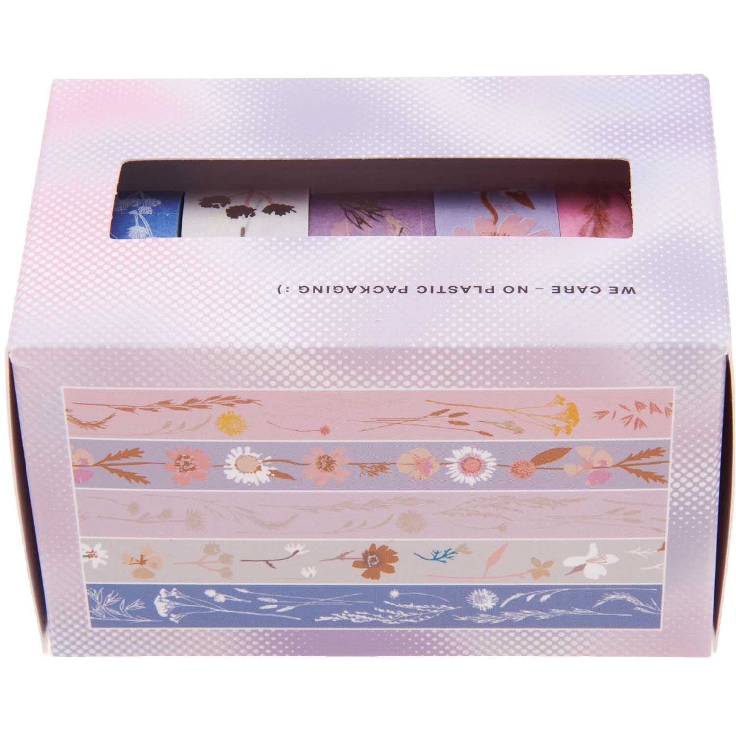 Rico Design Washi Tape – 15 mm × 10 m, mehrfarbig, Papier, wiederablösbar, 5 Rollen