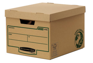 Fellowes Archivschachtel – für A4, B 335 × H 270 × T 391 mm, stapelbar, braun, Karton, 10 Stück