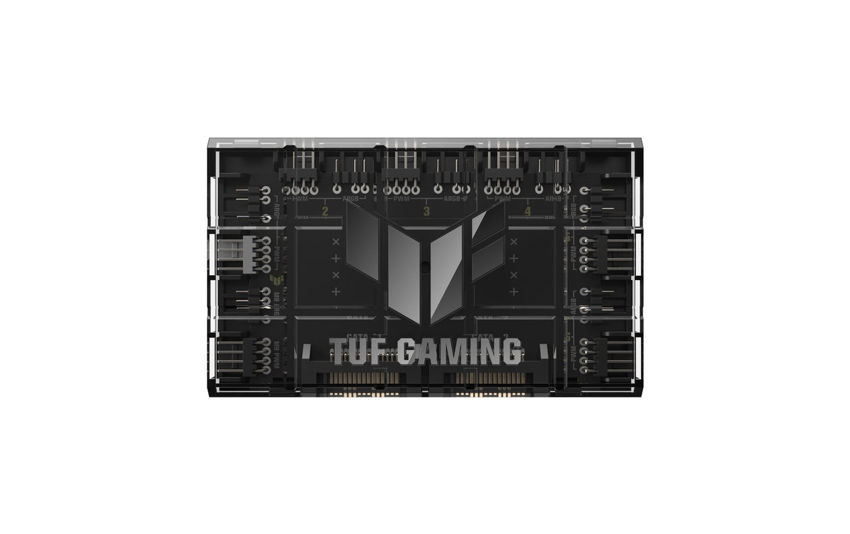 ASUS Lüfter-Hub – 6×4-polig, 6×ARGB, SATA, Schwarz, 115×69×17,7 mm