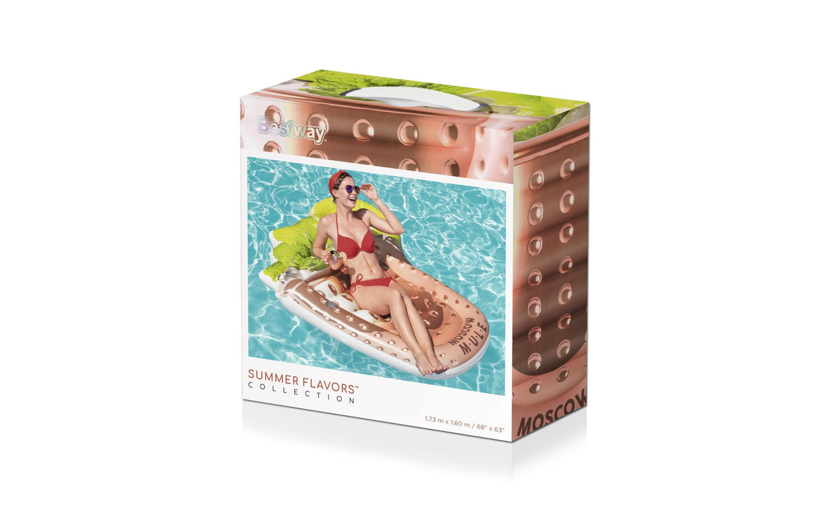 Bestway Moscow Mule Float Schwimmende Matratze – 173 × 160 cm – PVC – Rosa – ab 16 Jahren