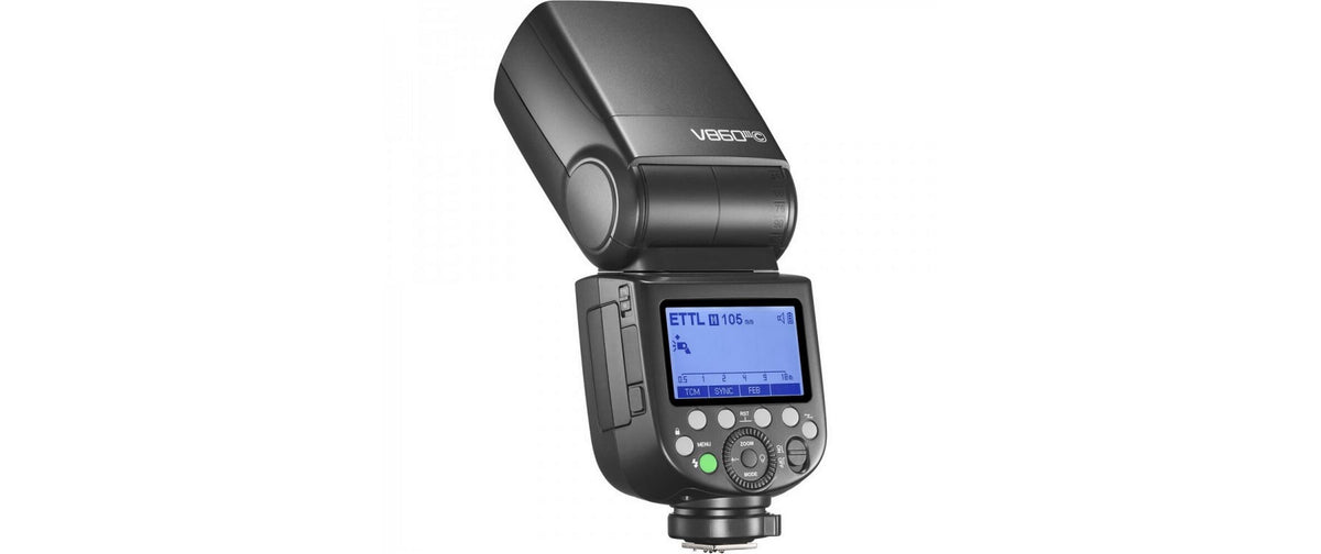 Godox V860III Blitzgerät – Leitzahl 60, Li-Ion 2600 mAh, 1,5 s Blitzfolgezeit – für Canon – Schwarz