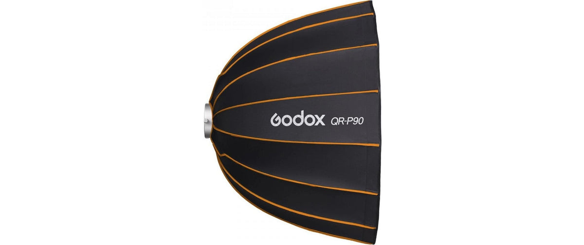 Godox QR-P90 Parabol-Softbox – 90 cm – Schwarz/Silber