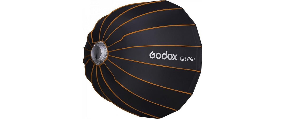 Godox QR-P90 Parabol-Softbox – 90 cm – Schwarz/Silber