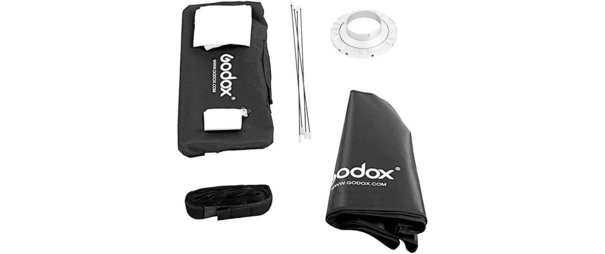 Godox SB-FW6060 Softbox 600 × 600 mm – Nylon, inkl. Grid, Bowens-Mount – Schwarz