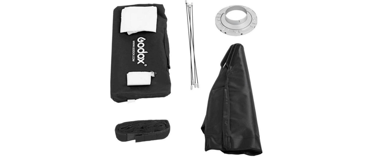 Godox SB-FW2290 Softbox – 220 × 900 mm – Bowens-Mount, mit Grid – Schwarz