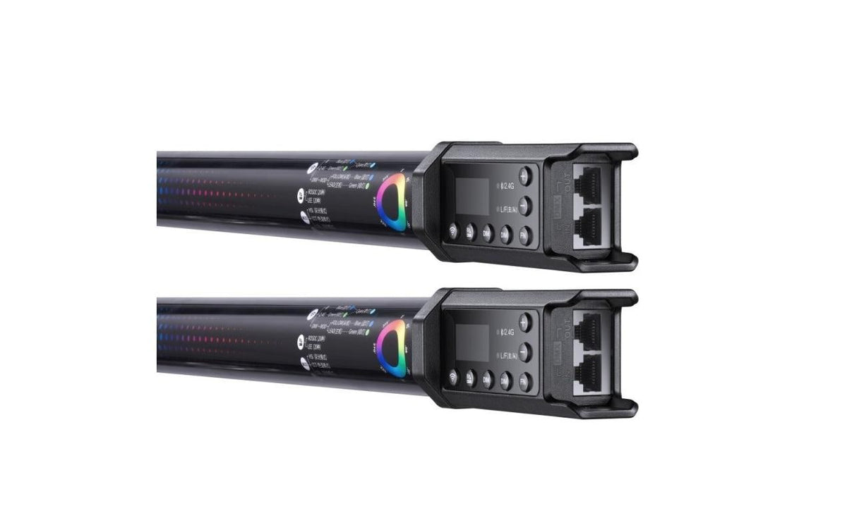 Godox TL60 Leuchtstab – RGB, 2700–6500 K, dimmbar, LCD, 1500 Lux, 0,75 m – 2er-Pack