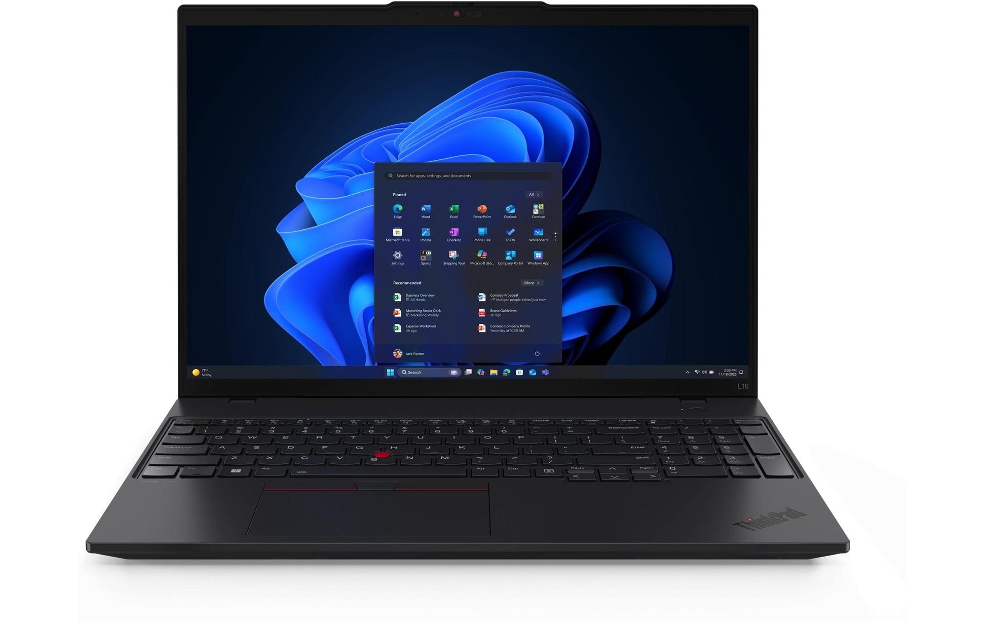 Lenovo ThinkPad L16 Gen 2 Laptop – schwarz
