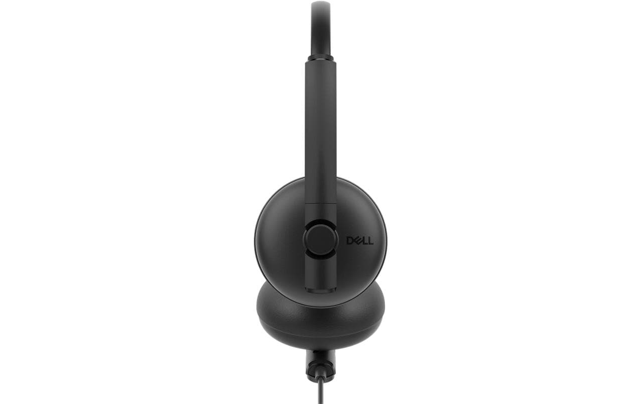 DELL WH125 – Duo Headset (On-Ear) – USB-A, mit Boom-Mikrofon, Stummschaltung – Schwarz – für PC/Mac, Teams-kompatibel