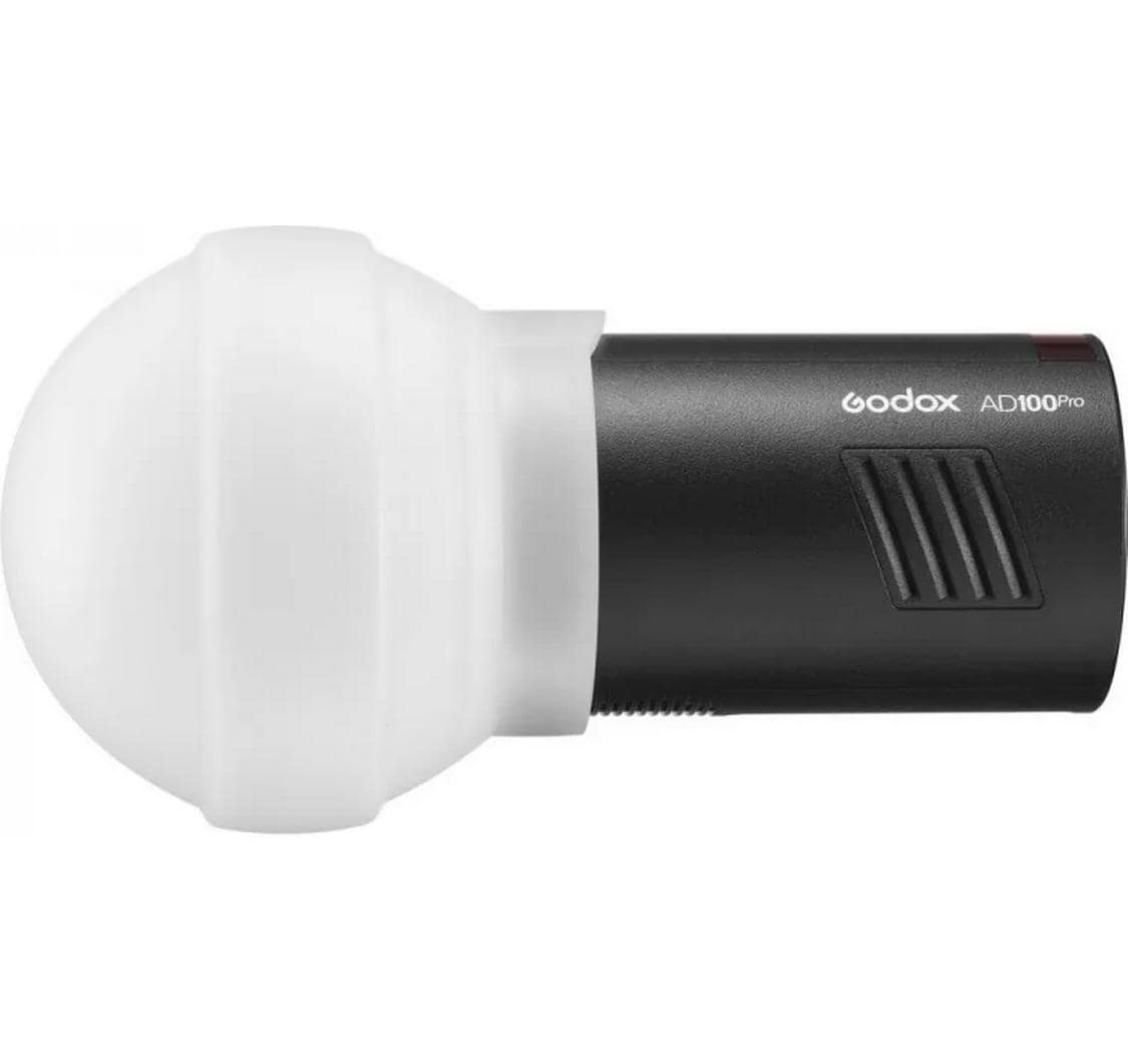 Godox AK-R22 Diffusorkugel – Ø 115 mm, 50,2 mm hoch – für Godox AD100Pro, V1, AD200 – Weiss