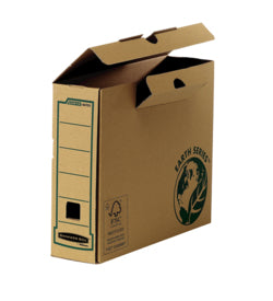 Fellowes R-Kive EarthSeries Archivschachtel – für A4, Rücken 80 mm, Braun, Karton, 20 Stück