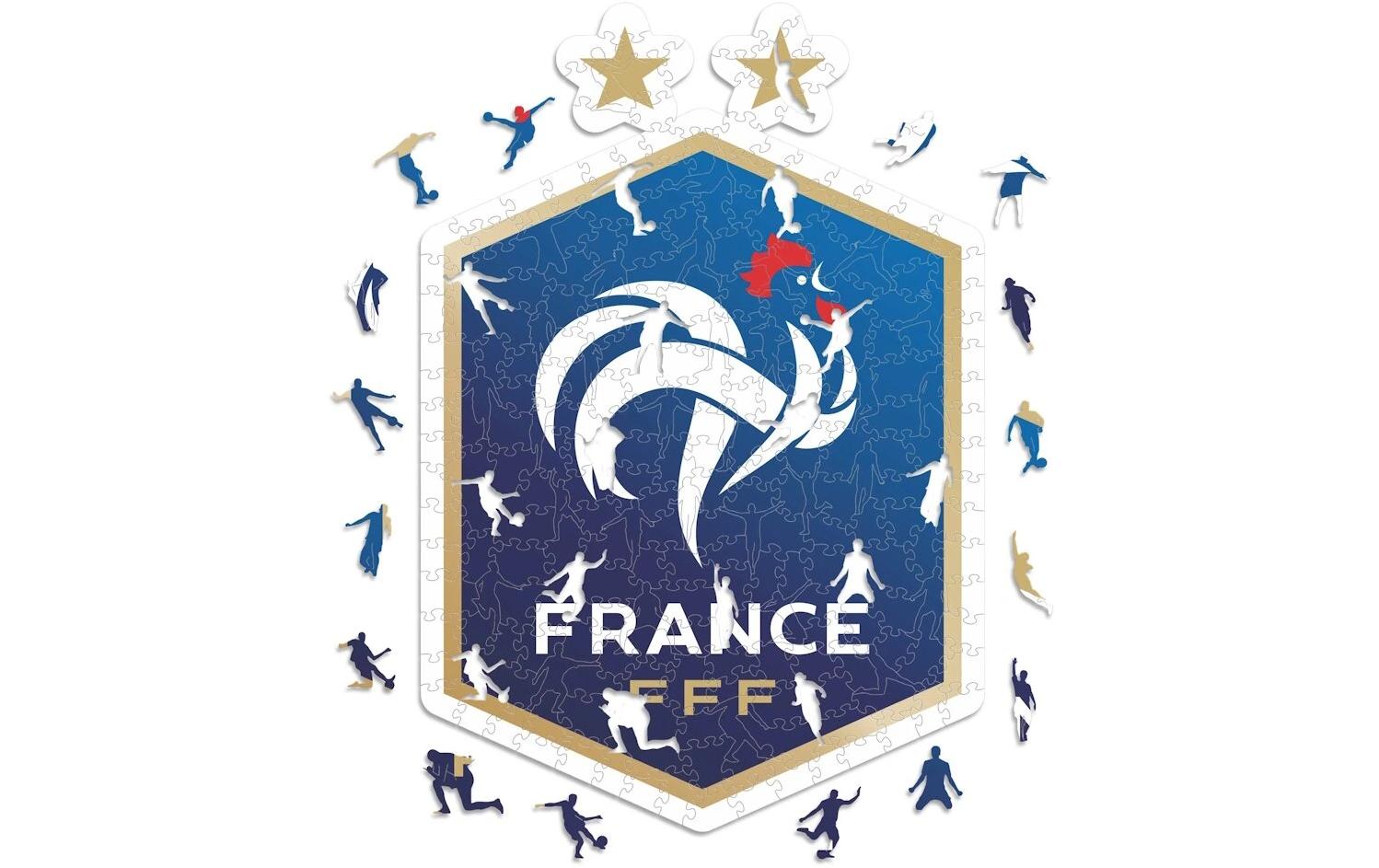 Iconic Puzzles FFF FR Fussball Nationalmannschaft - Logo – Logikspiel, 1 Spieler, ab 10 Jahren, mehrsprachig