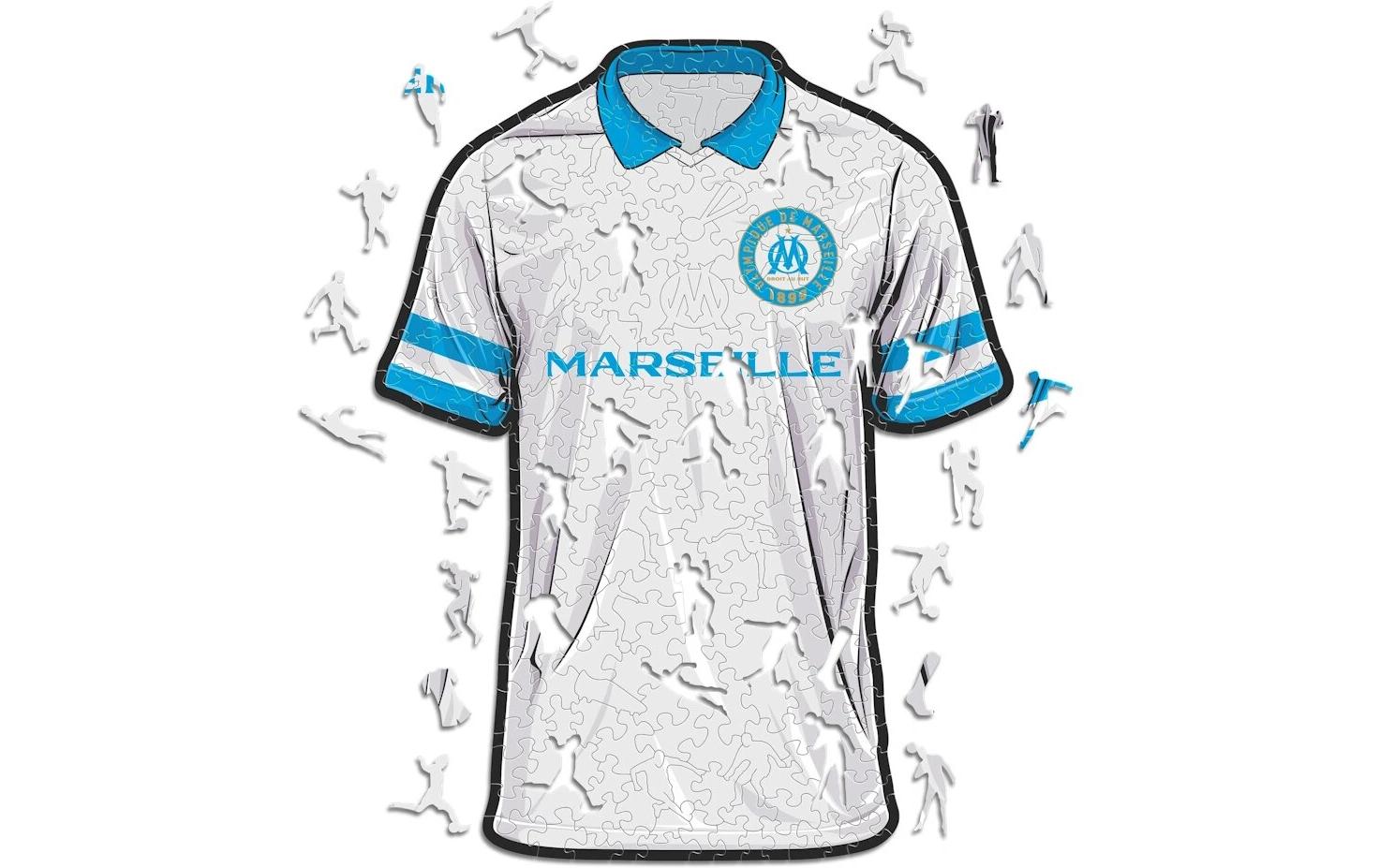 Iconic Puzzles Olympique Marseille – Trikot – Logikspiel, 1 Spieler, ab 10 Jahren, mehrsprachig