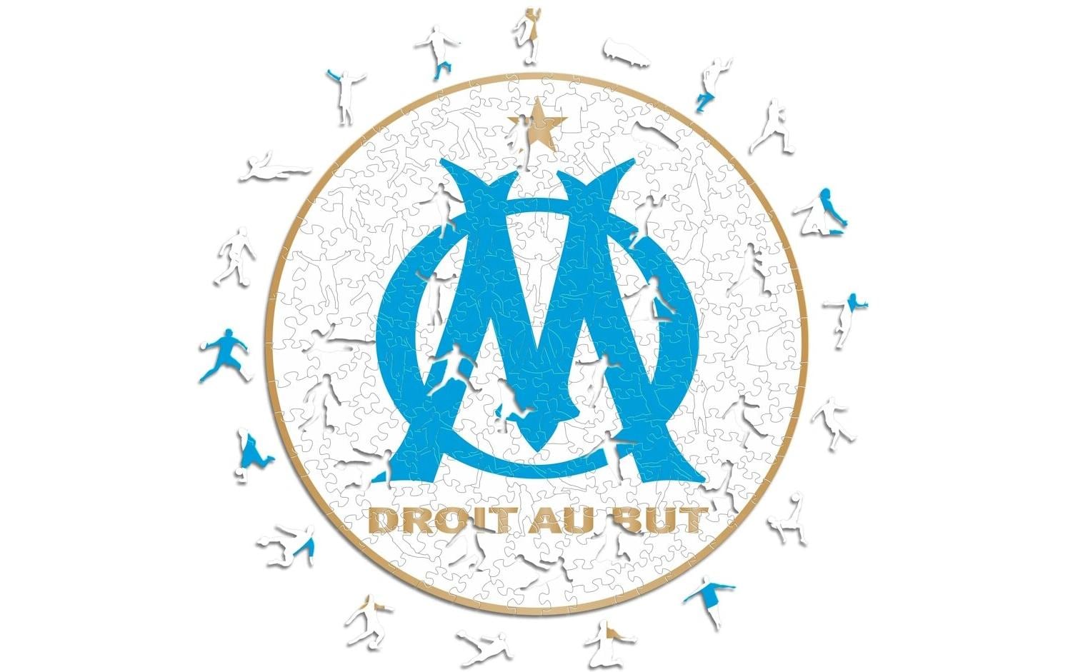 Iconic Puzzles Puzzle Olympique Marseille Logo – 270 Teile – 37,5 × 37,5 cm – ab 10 J. – Holz – Mehrfarbig