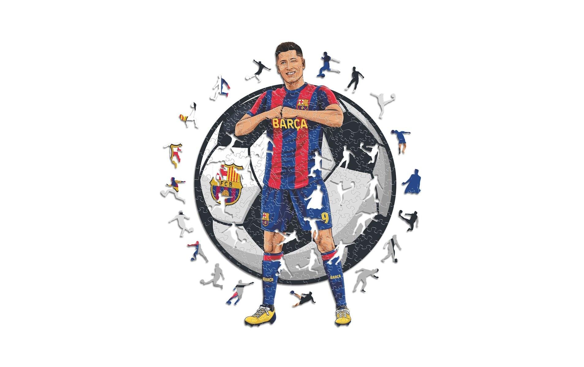Iconic Puzzles Puzzle FC Barcelona – 270 Teile – 30 × 42 cm – ab 10 J. – Holz – mehrfarbig – FSC