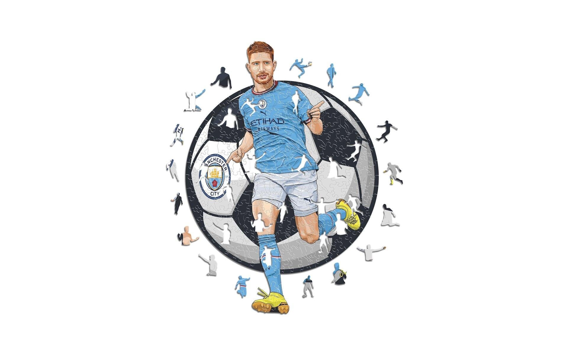 Iconic Puzzles Man City FC Kevin De Bruyne – Logikspiel, 1 Spieler, ab 10 Jahren