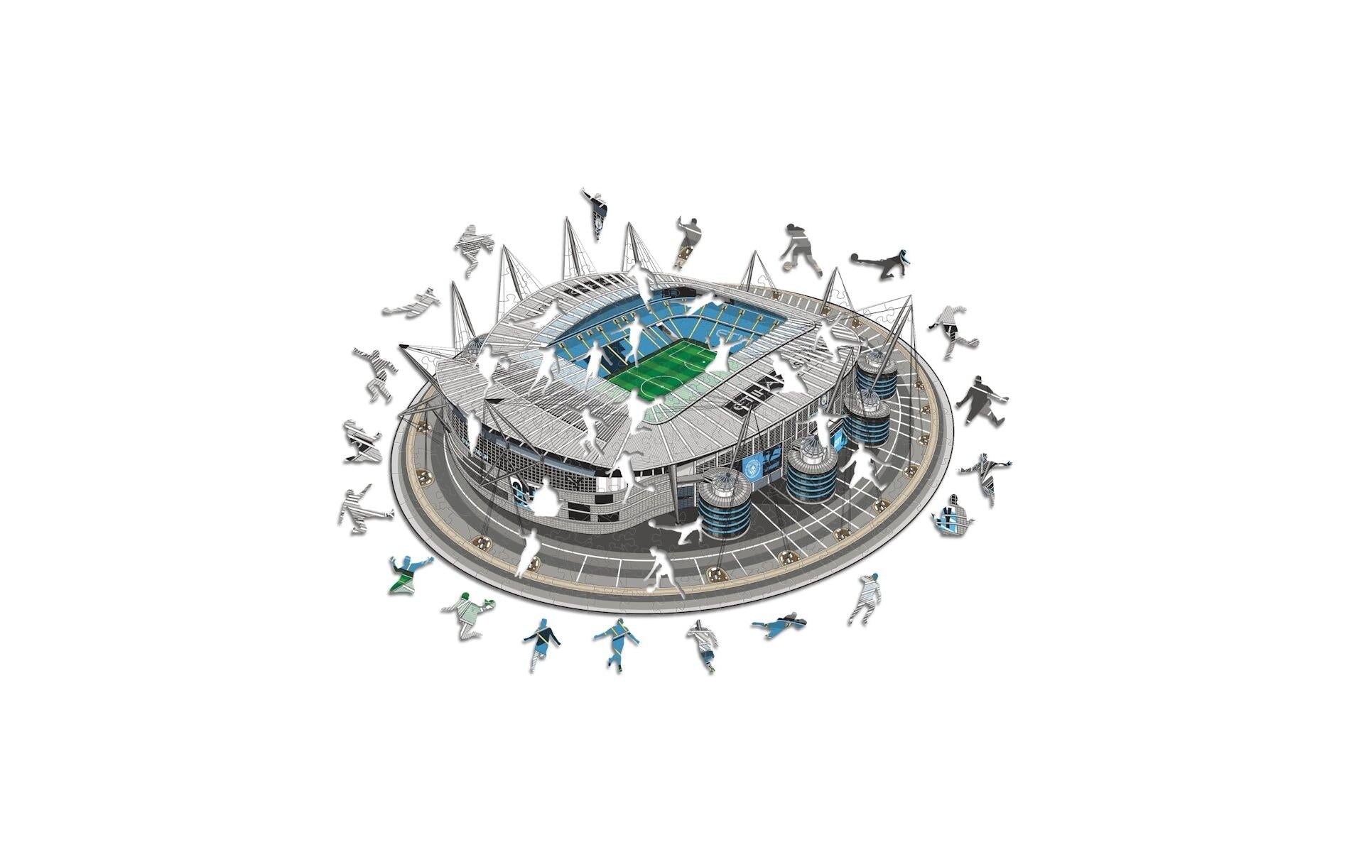 Iconic Puzzles Puzzle Man City FC – Etihad Stadium – 270 Teile – 30 × 42 cm – ab 14 Jahren – Holz, mehrfarbig, FSC
