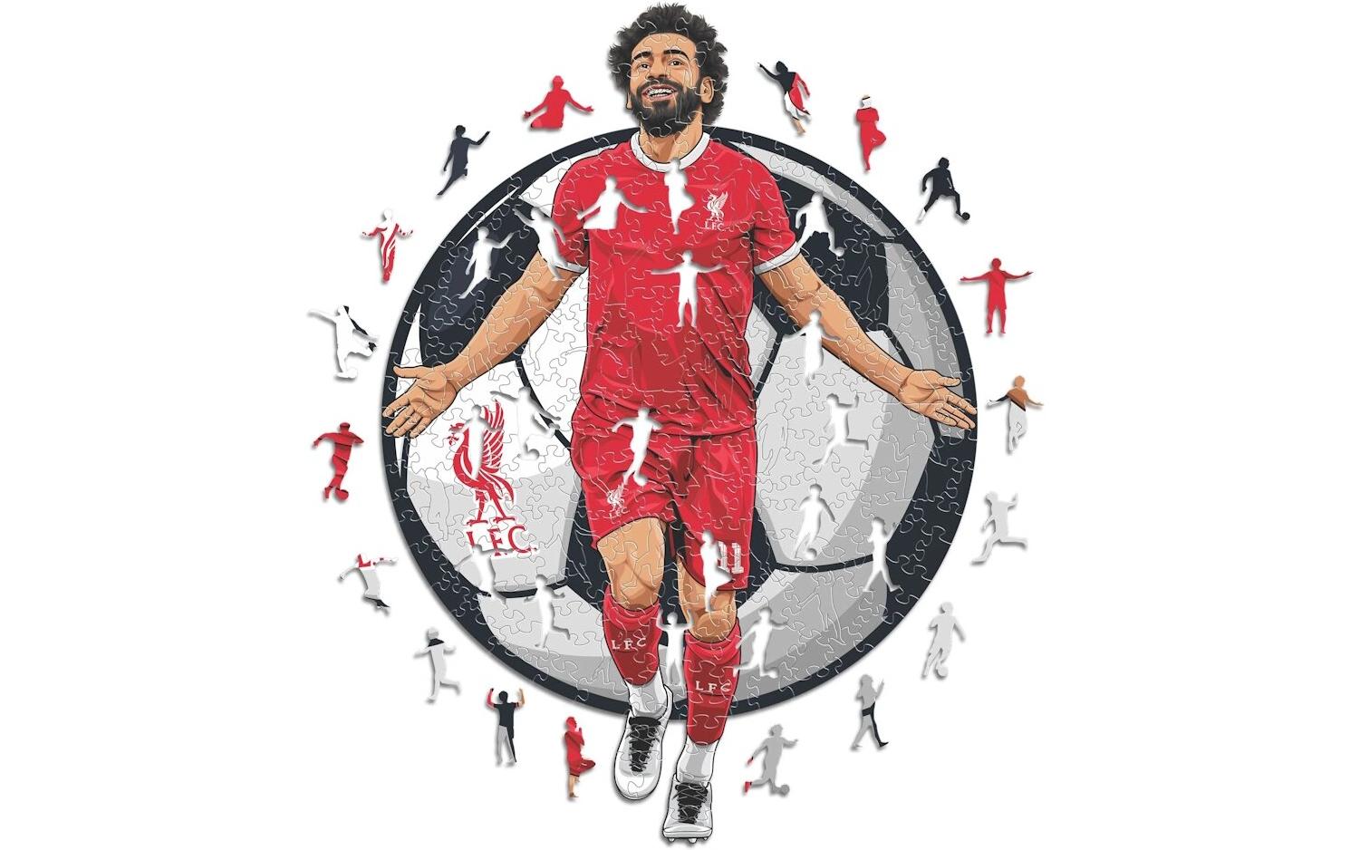 Iconic Puzzles Puzzle Liverpool FC, Mo Salah – 270 Teile – 30 × 42 cm – ab 10 J. – Holz, mehrfarbig – FSC