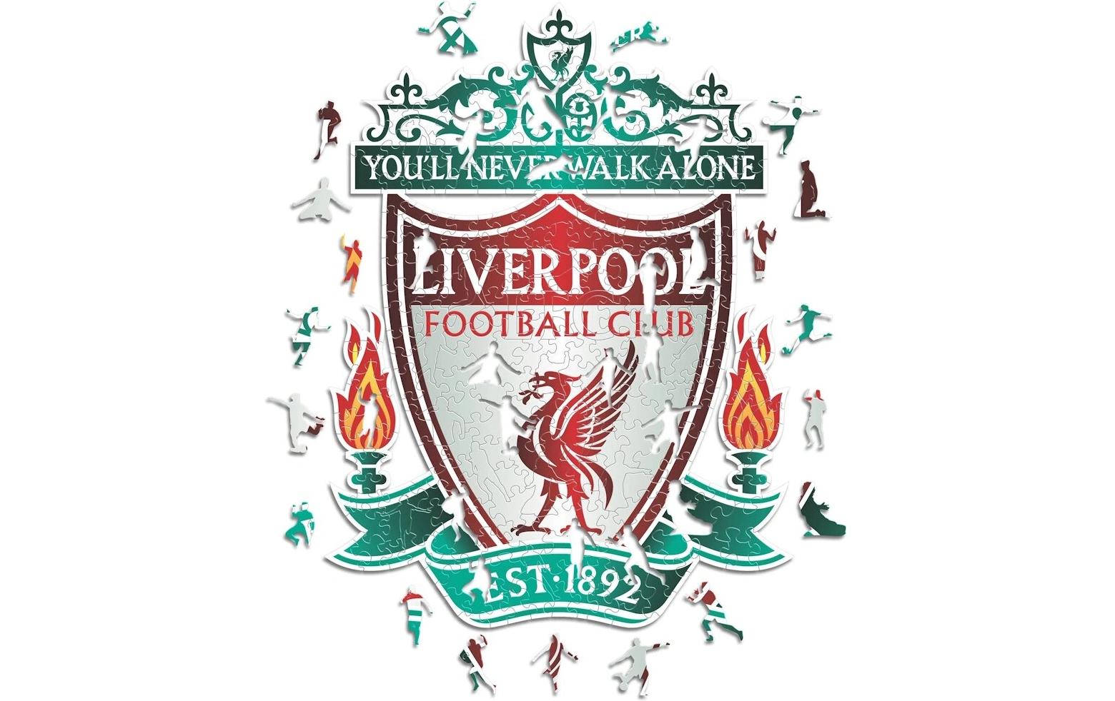 Iconic Puzzles Puzzle Liverpool FC Logo – 270 Teile – 30 × 40 cm – ab 10 J. – Holz – Mehrfarbig – FSC