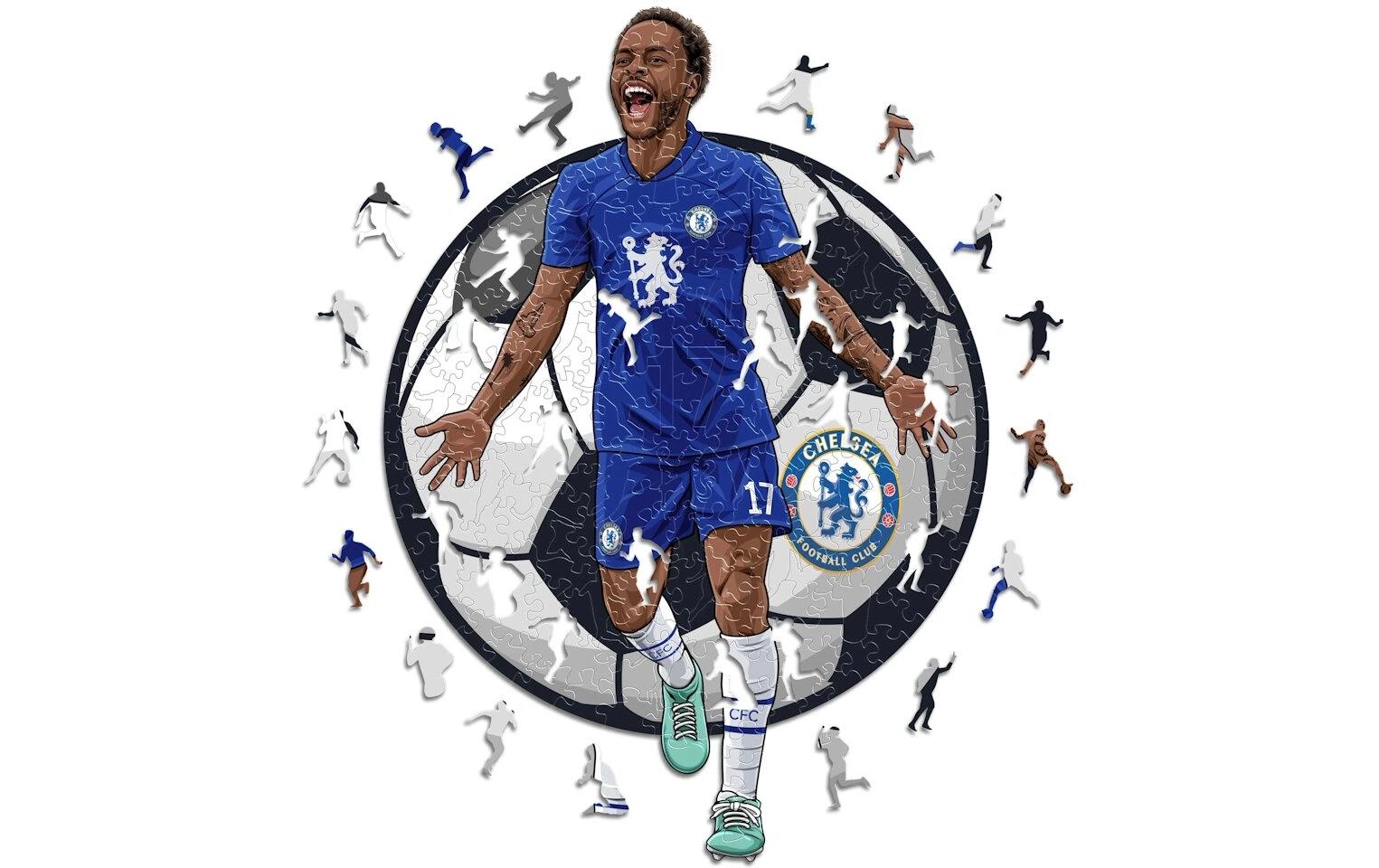 Iconic Puzzles Puzzle Chelsea FC – Raheem Sterling – 270 Teile – 30 × 42 cm – ab 14 J. – Holz – FSC