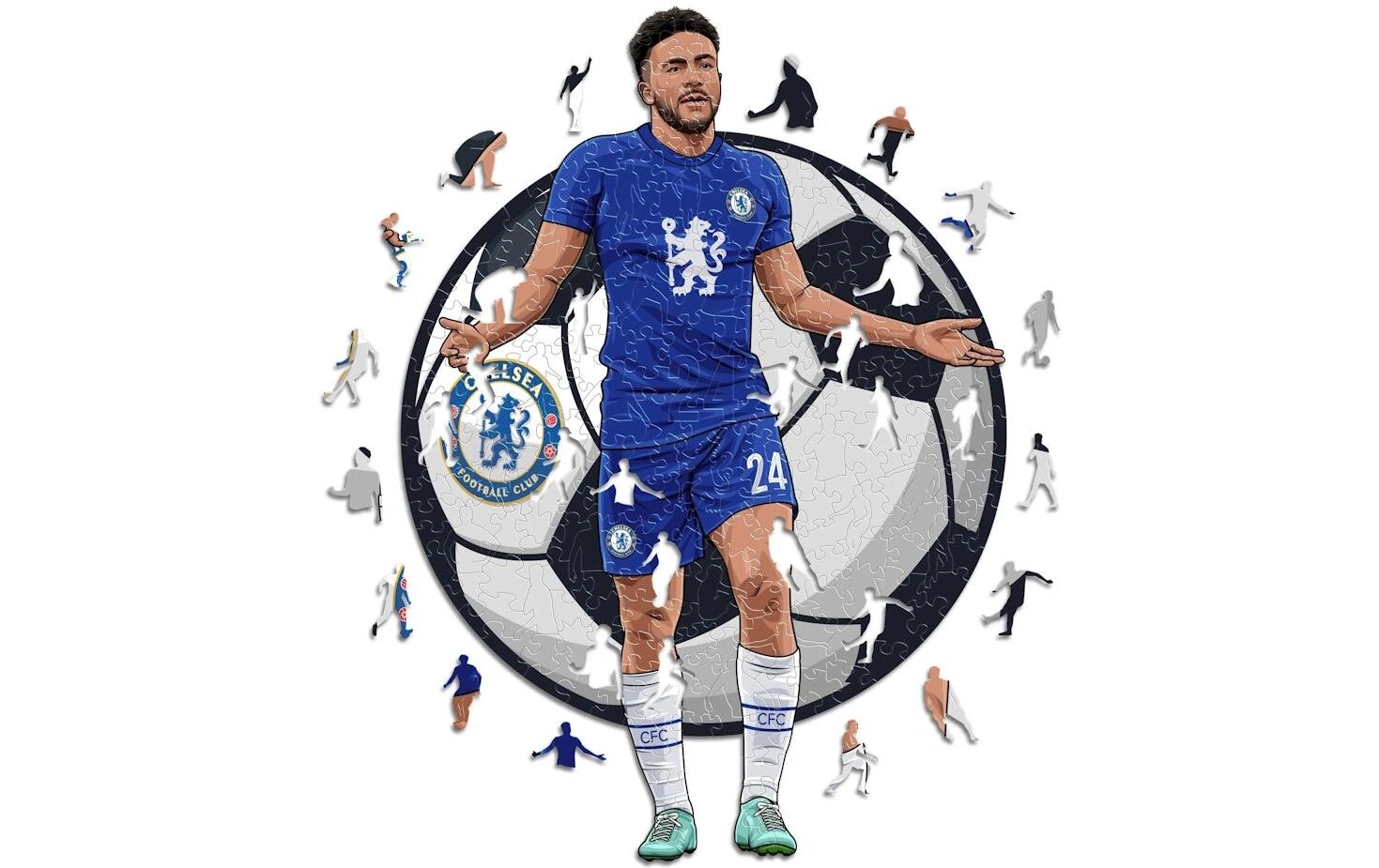 Iconic Puzzles Puzzle Chelsea FC – Reece James – 270 Teile – 30 × 42 cm – ab 14 J. – Holz – Mehrfarbig – FSC