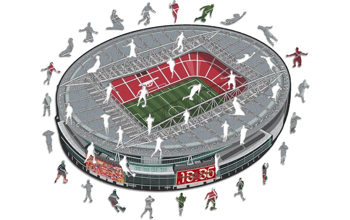 Iconic Puzzles Puzzle Emirates Stadium (Arsenal FC) – 270 Teile – 42 × 30 cm – ab 14 Jahren – Holz – mehrfarbig