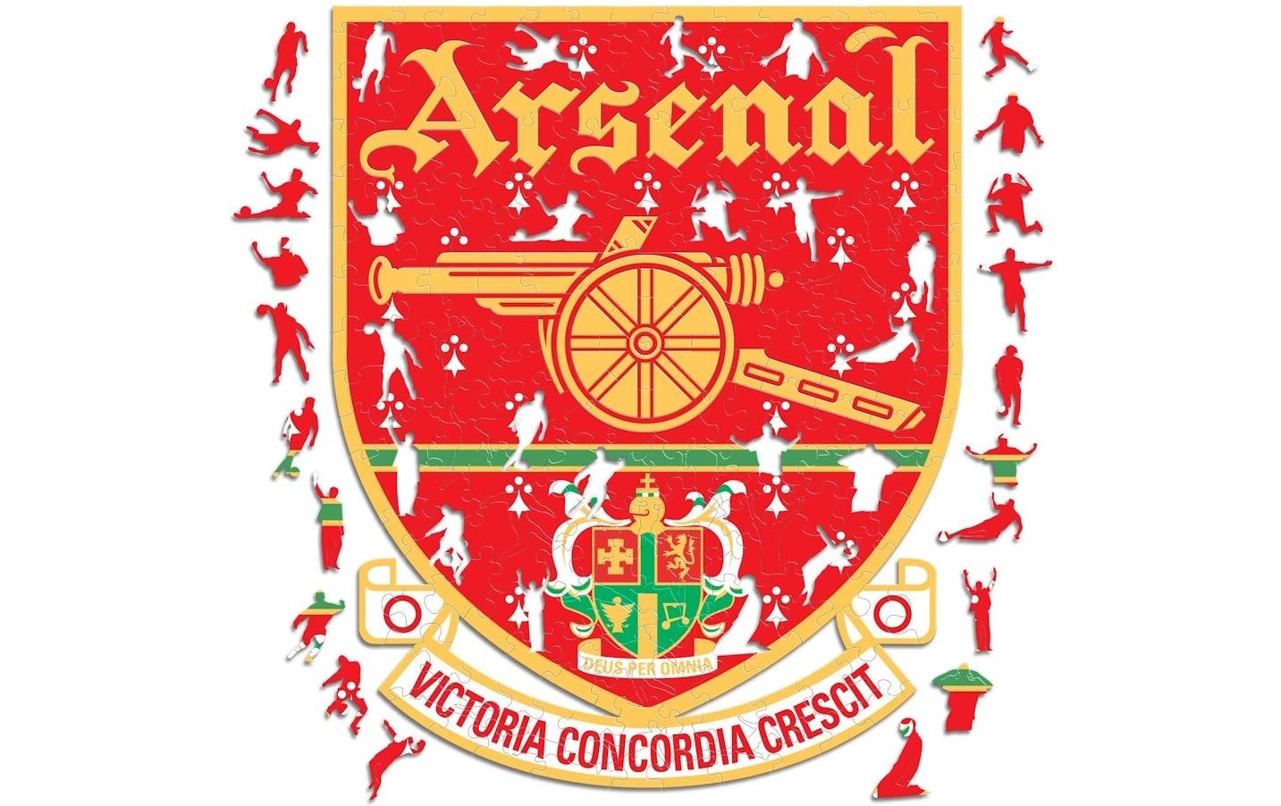 Iconic Puzzles Arsenal FC Retro Logo – Logikspiel, 1 Spieler, ab 10 Jahren, mehrsprachig