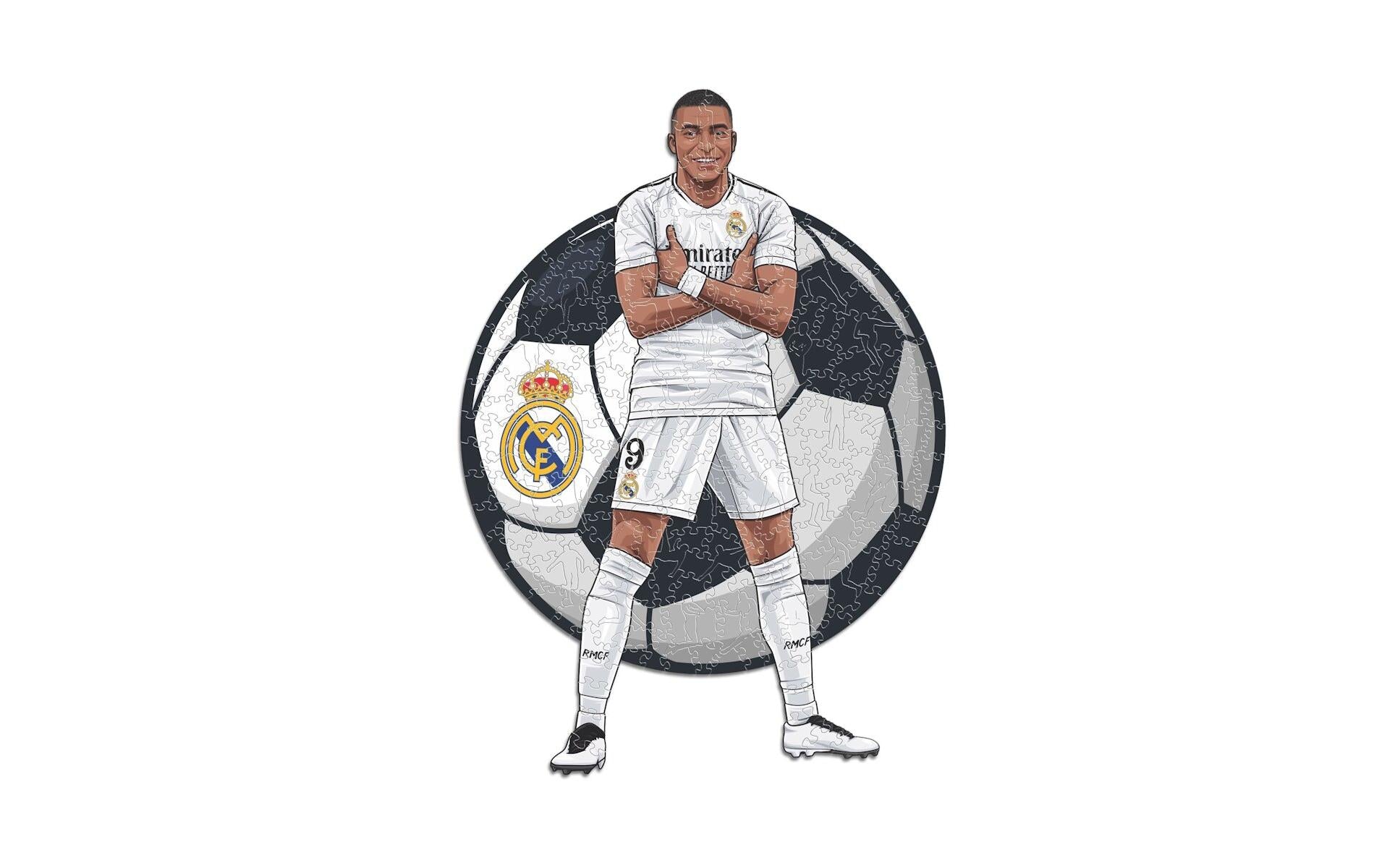 Iconic Puzzles Puzzle Kylian Mbappé – Real Madrid – 270 Teile – 42 × 30 cm – ab 10 J. – Holz – FSC