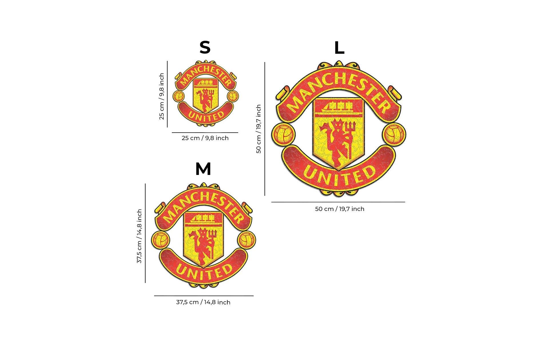Iconic Puzzles Puzzle FC Manchester United – 270 Teile – 37,5 × 37,5 cm – ab 10 J. – Holz