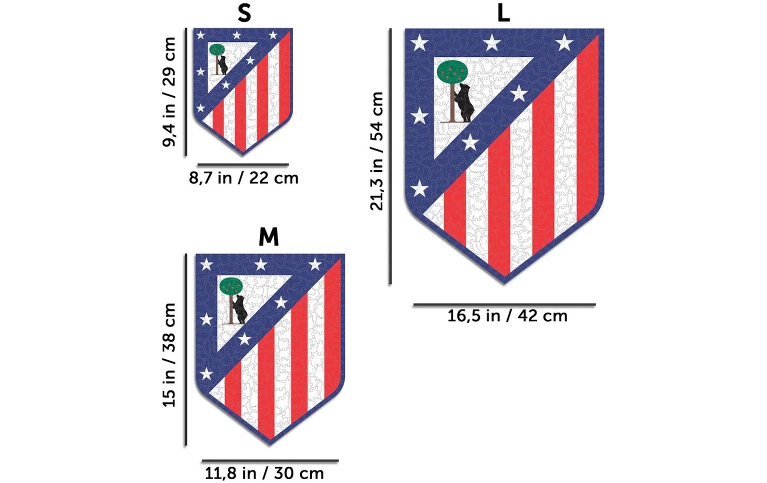 Iconic Puzzles Atletico Madrid - Logo - Logikspiel, 1 Spieler, ab 14 Jahren
