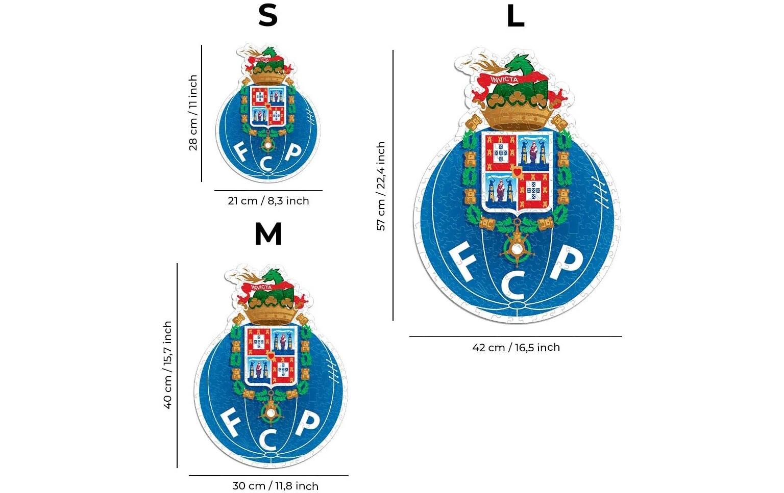 Iconic Puzzles Puzzle FC Porto Logo – 270 Teile – 30 × 40 cm – ab 10 J. – Holz – Mehrfarbig – FSC