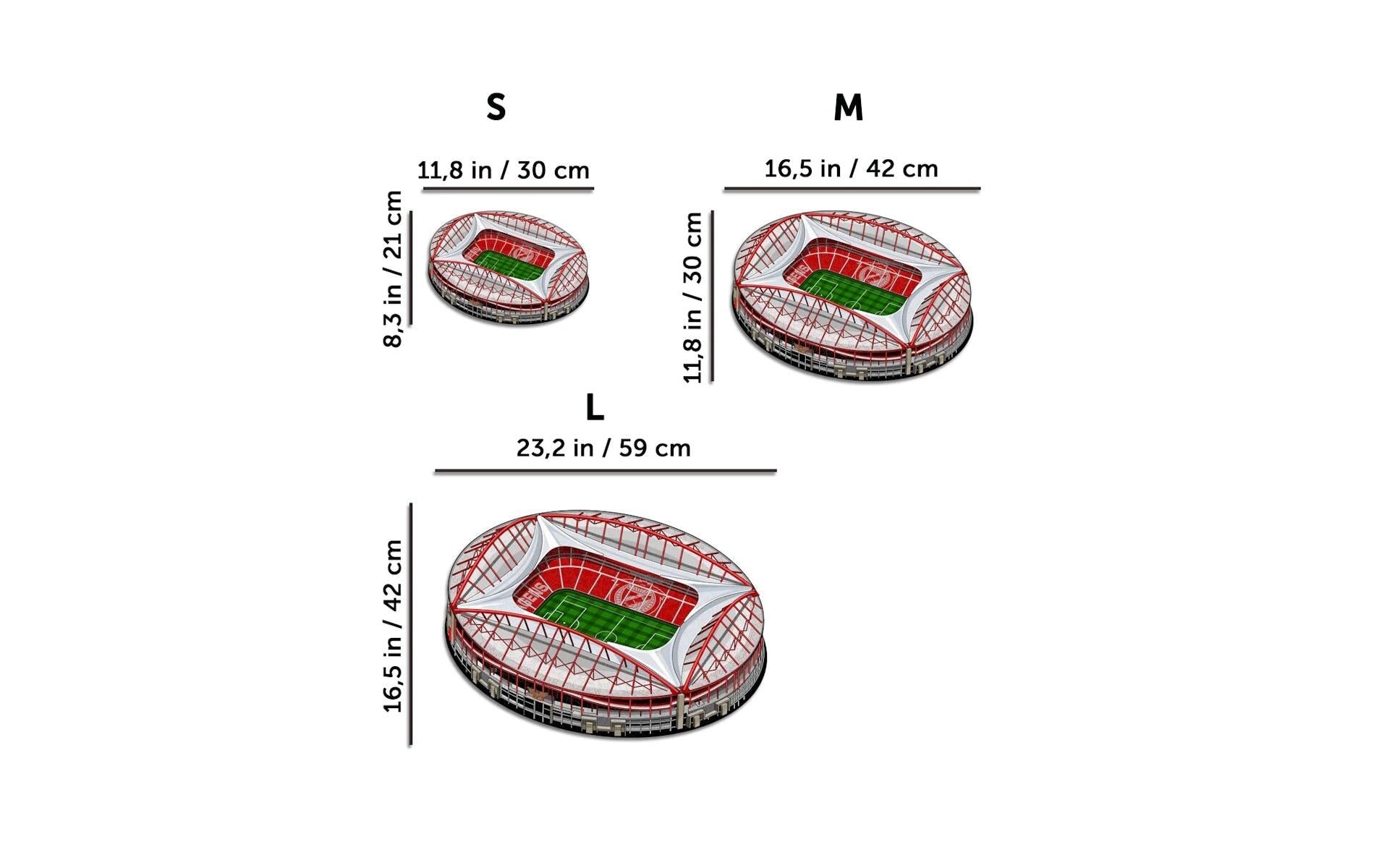 Iconic Puzzles SL Benfica Stadion – Logikspiel, 1 Spieler, ab 10 Jahren, mehrsprachig