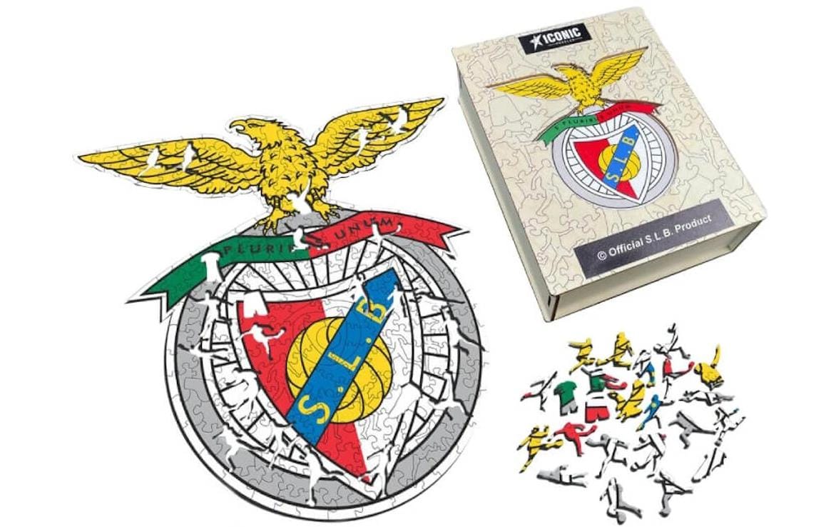 Iconic Puzzles Puzzle SL Benfica Logo – 270 Teile – 36,7×37,4 cm – ab 10 J. – Holz, mehrfarbig, FSC