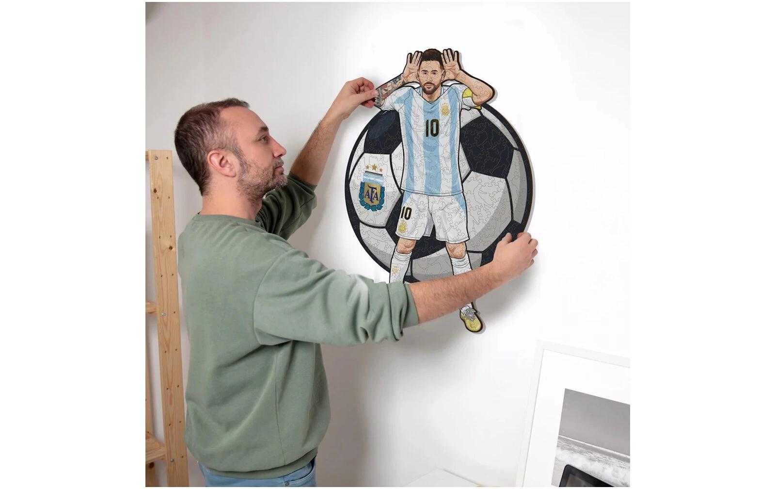 Iconic Puzzles Puzzle Lionel Messi (Argentinien) – 270 Teile – 30 × 42 cm – ab 14 J. – Holz – mehrfarbig – FSC