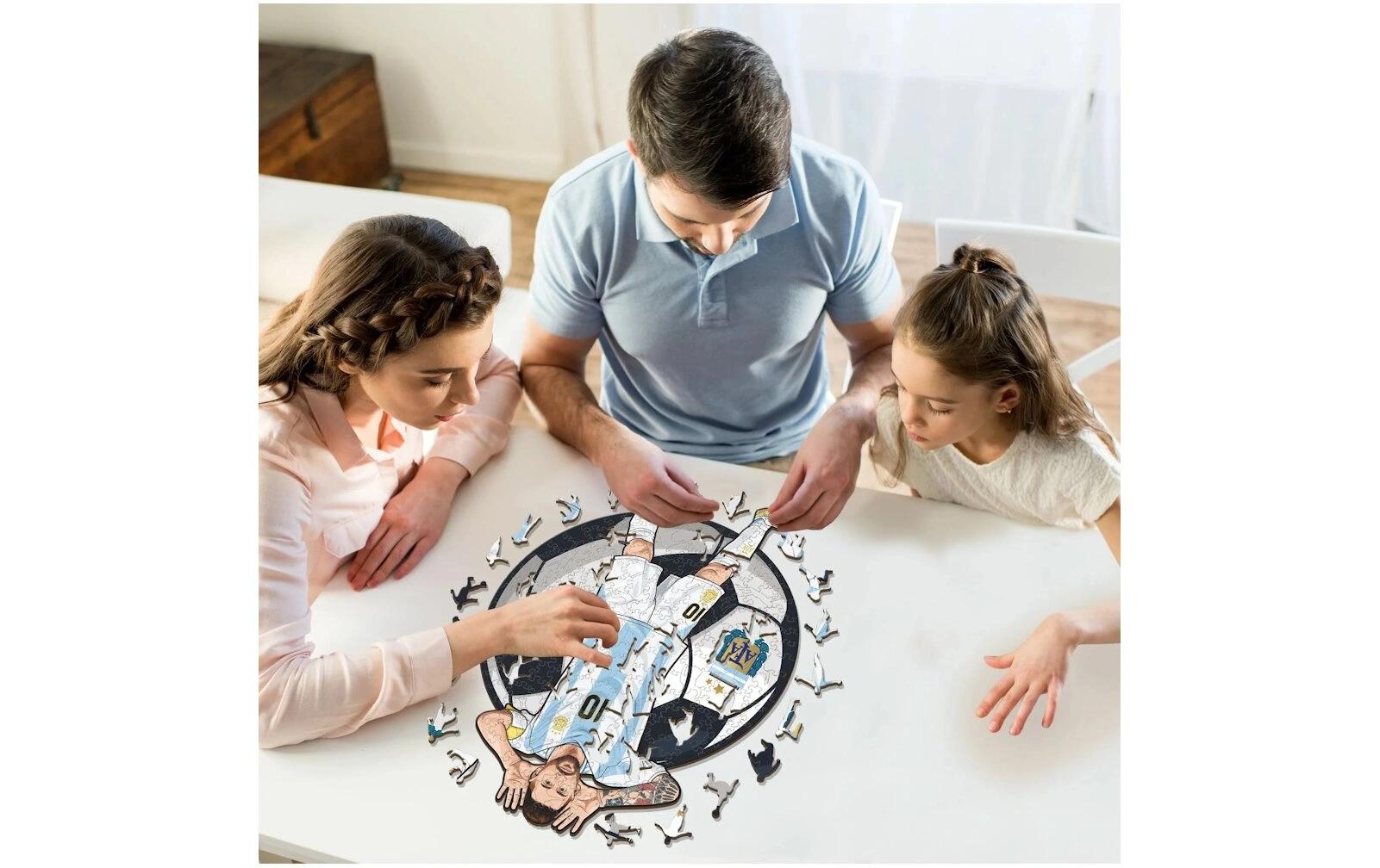 Iconic Puzzles Puzzle Lionel Messi (Argentinien) – 270 Teile – 30 × 42 cm – ab 14 J. – Holz – mehrfarbig – FSC