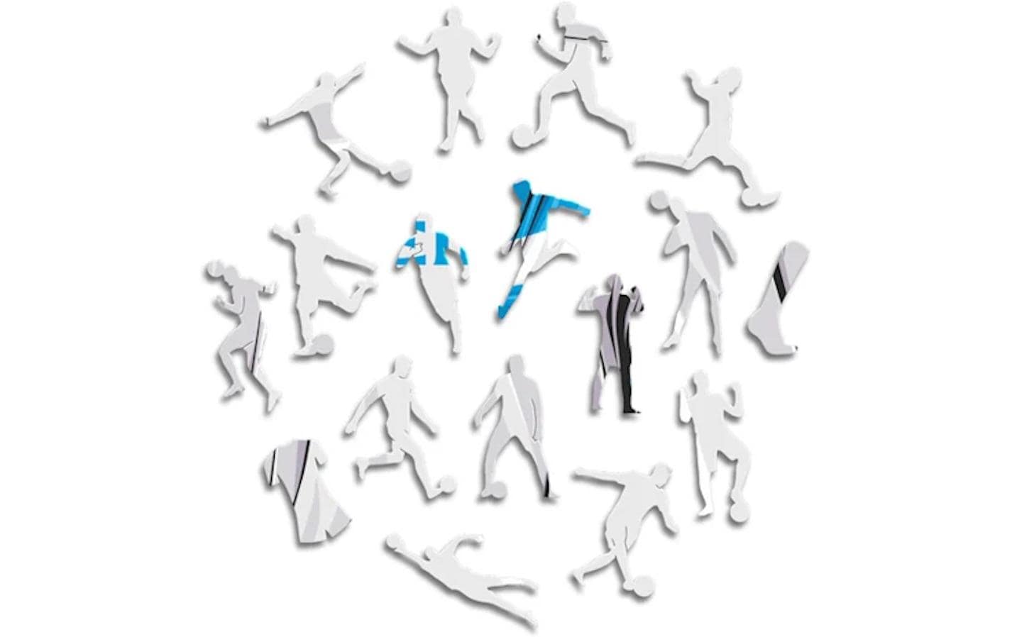 Iconic Puzzles Olympique Marseille – Trikot – Logikspiel, 1 Spieler, ab 10 Jahren, mehrsprachig