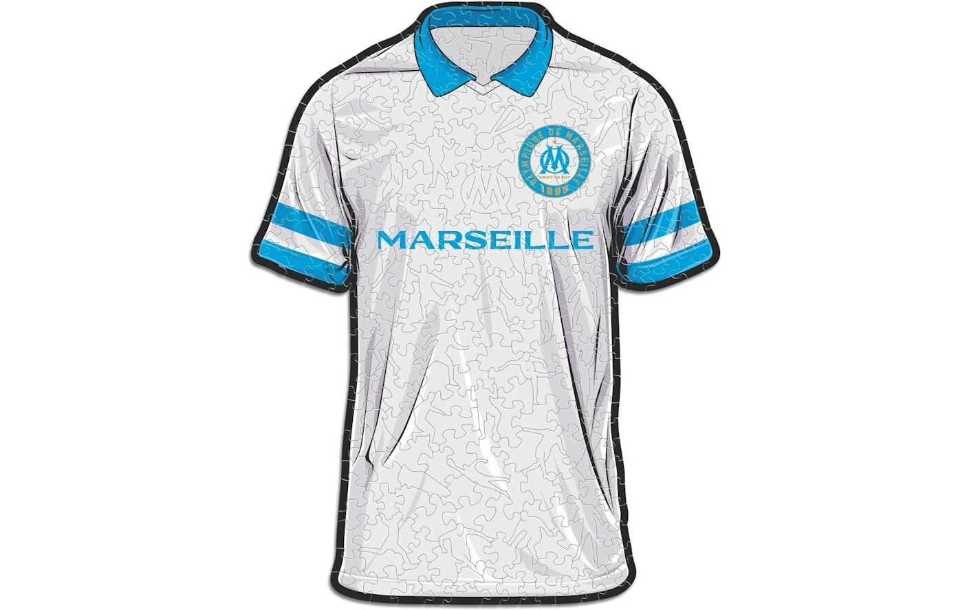 Iconic Puzzles Olympique Marseille – Trikot – Logikspiel, 1 Spieler, ab 10 Jahren, mehrsprachig