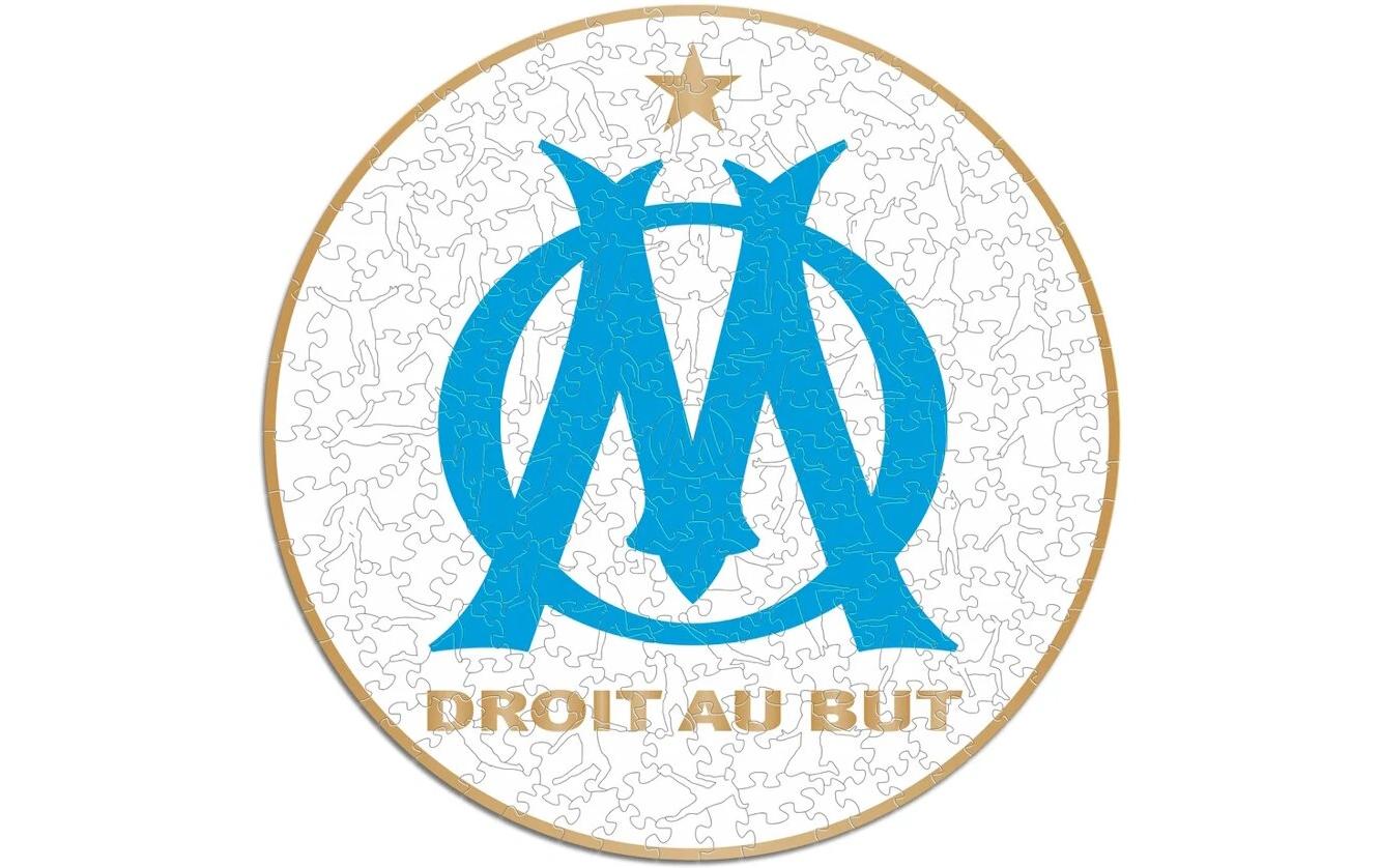 Iconic Puzzles Puzzle Olympique Marseille Logo – 270 Teile – 37,5 × 37,5 cm – ab 10 J. – Holz – Mehrfarbig