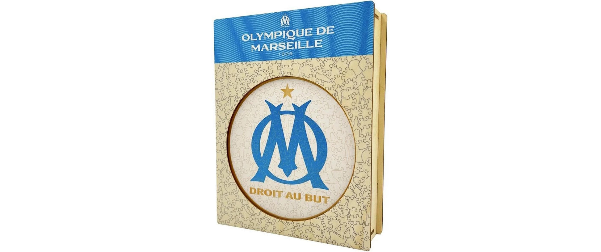 Iconic Puzzles Puzzle Olympique Marseille Logo – 270 Teile – 37,5 × 37,5 cm – ab 10 J. – Holz – Mehrfarbig