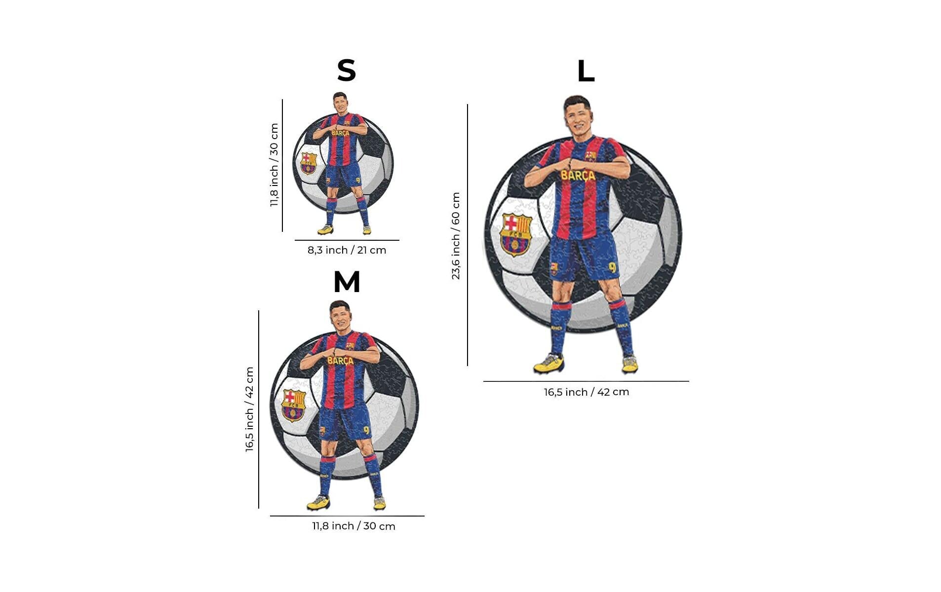 Iconic Puzzles Puzzle FC Barcelona – 270 Teile – 30 × 42 cm – ab 10 J. – Holz – mehrfarbig – FSC