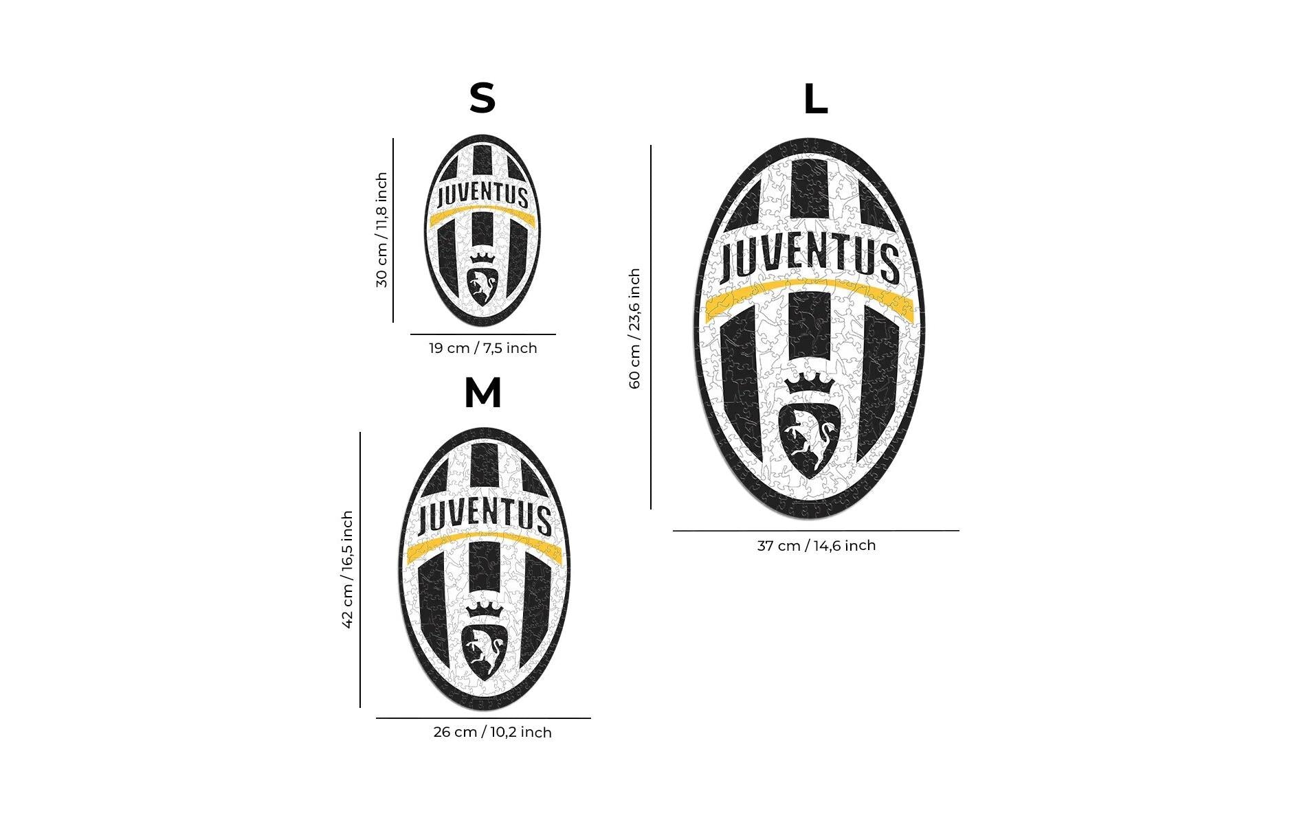Iconic Puzzles Juventus FC - Retro Logo – Holz-Puzzle, 1 Spieler, ab 10 Jahren, mehrsprachig