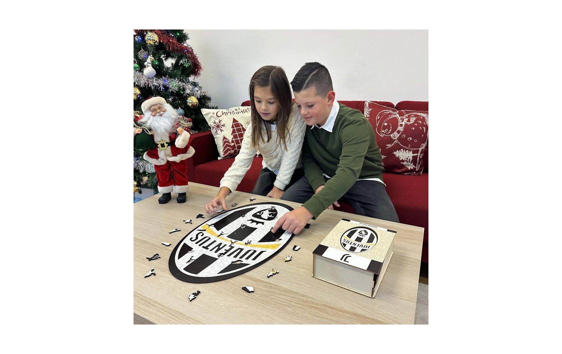 Iconic Puzzles Juventus FC - Retro Logo – Holz-Puzzle, 1 Spieler, ab 10 Jahren, mehrsprachig