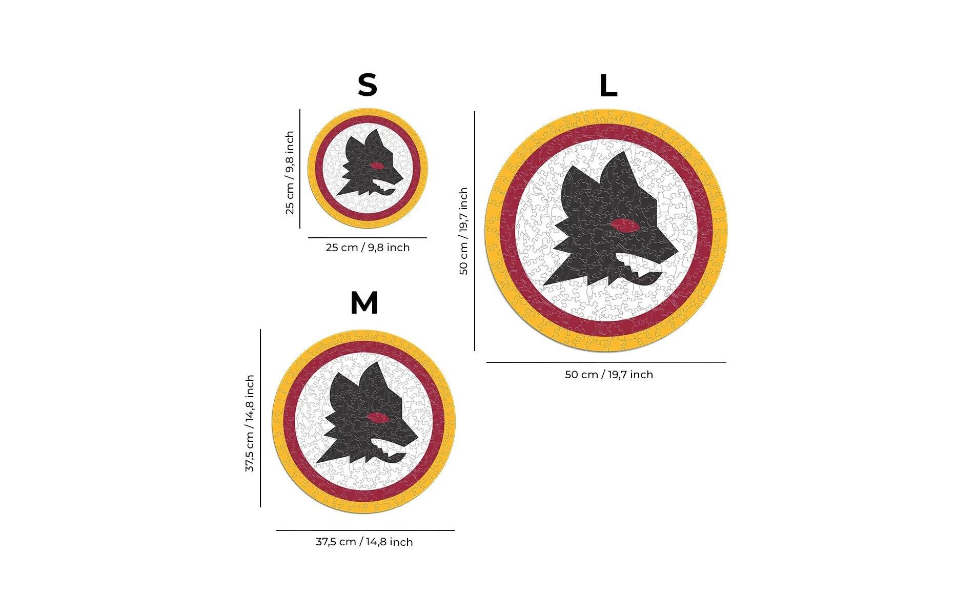 Iconic Puzzles AS Roma - Lupetto Logo – Logikspiel, 1 Spieler, ab 10 Jahren