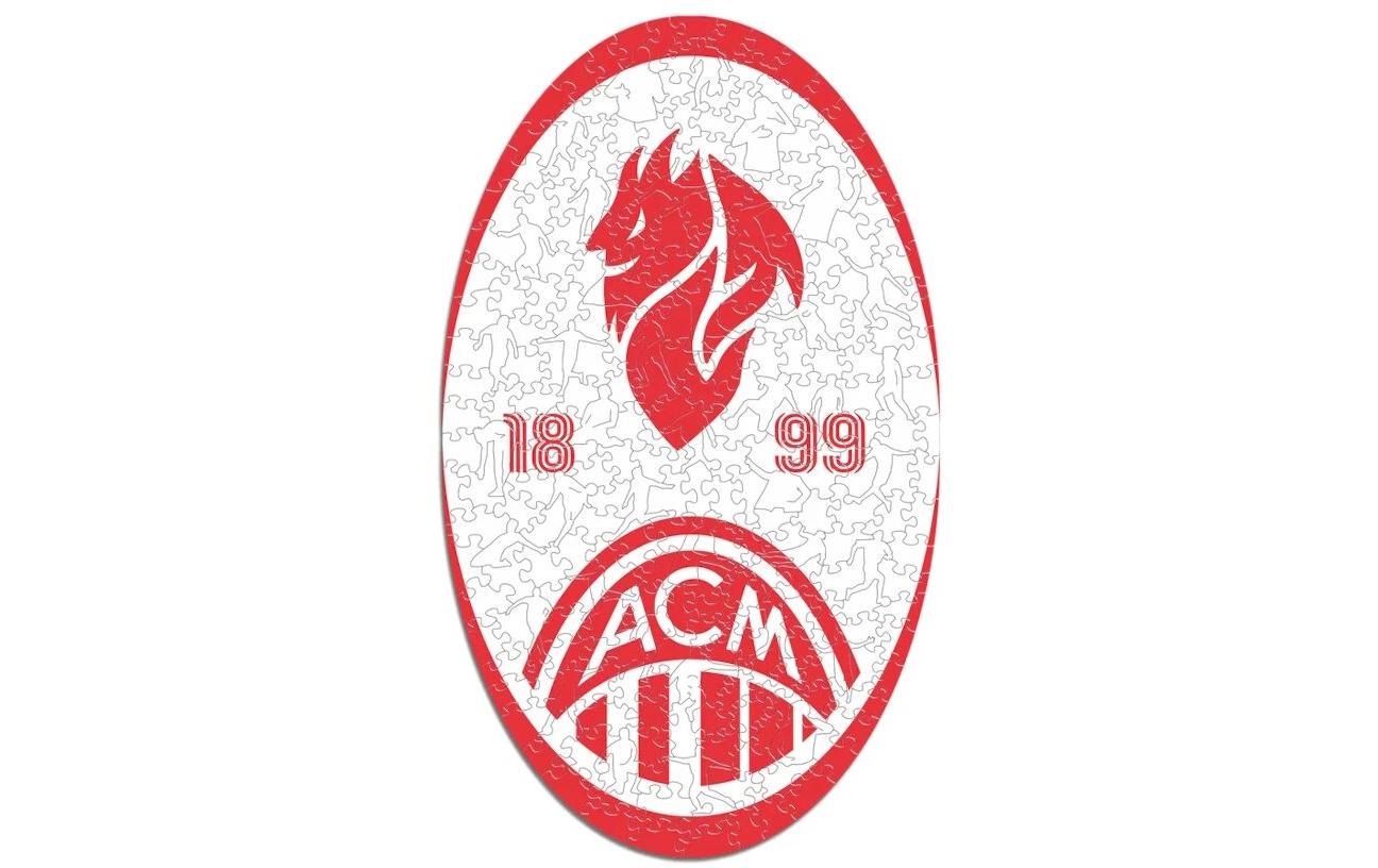 Iconic Puzzles AC Milan – Retro Logo – Logikspiel, 1 Spieler, ab 14 Jahren, mehrsprachig