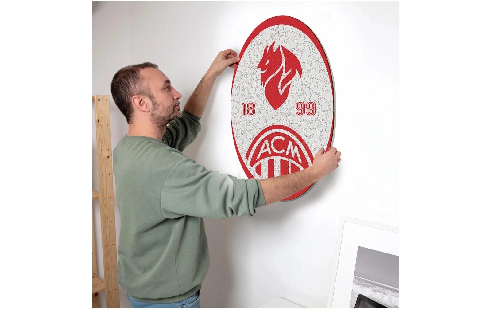 Iconic Puzzles AC Milan – Retro Logo – Logikspiel, 1 Spieler, ab 14 Jahren, mehrsprachig