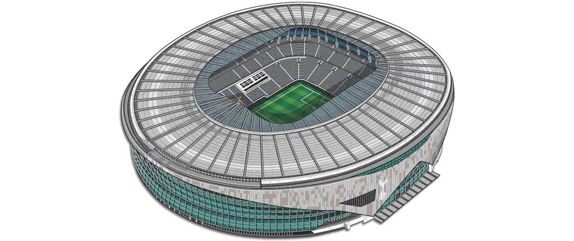 Iconic Puzzles Tottenham Hotspur FC – Stadion – Logikspiel, 1 Spieler, ab 10 Jahren