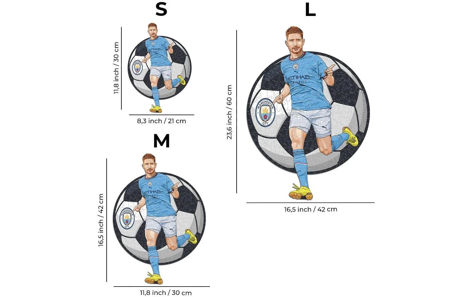 Iconic Puzzles Man City FC Kevin De Bruyne – Logikspiel, 1 Spieler, ab 10 Jahren