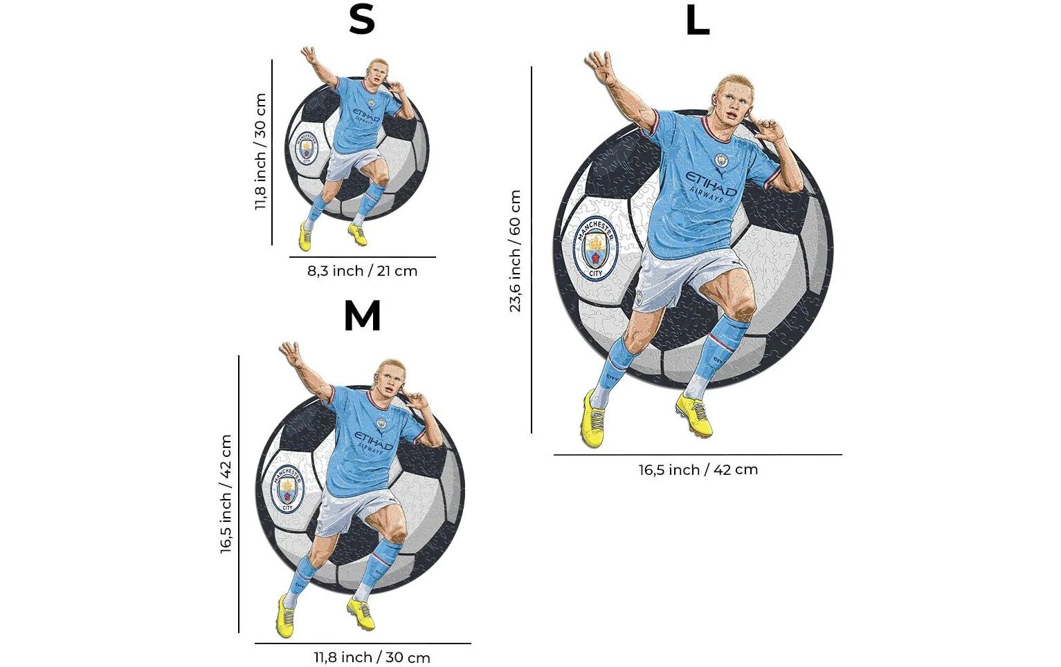 Iconic Puzzles Puzzle Man City FC – Erling Haaland – 270 Teile – 30 × 42 cm – ab 10 J. – Holz, FSC