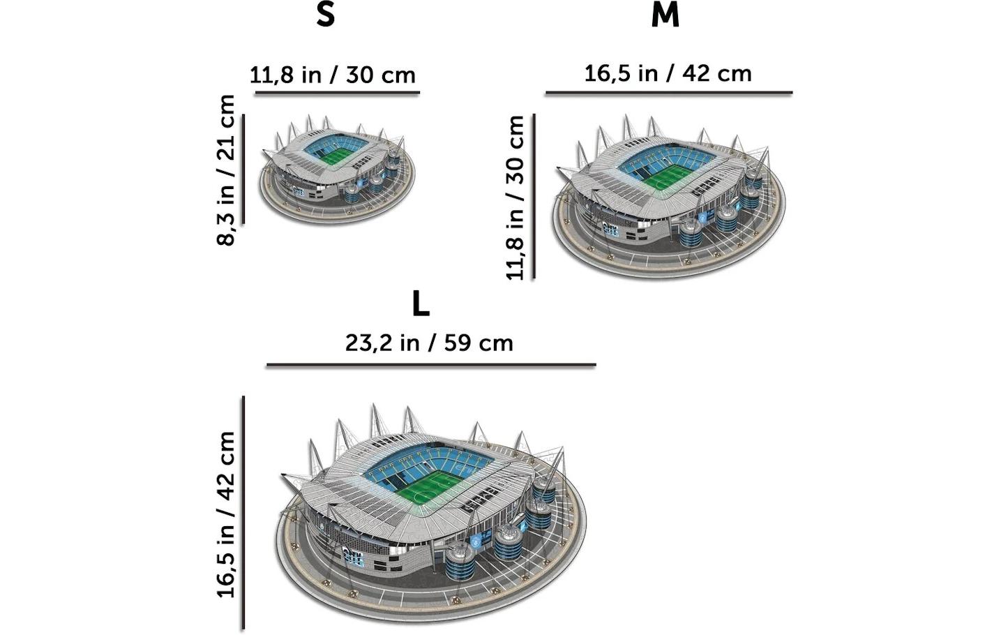 Iconic Puzzles Puzzle Man City FC – Etihad Stadium – 270 Teile – 30 × 42 cm – ab 14 Jahren – Holz, mehrfarbig, FSC