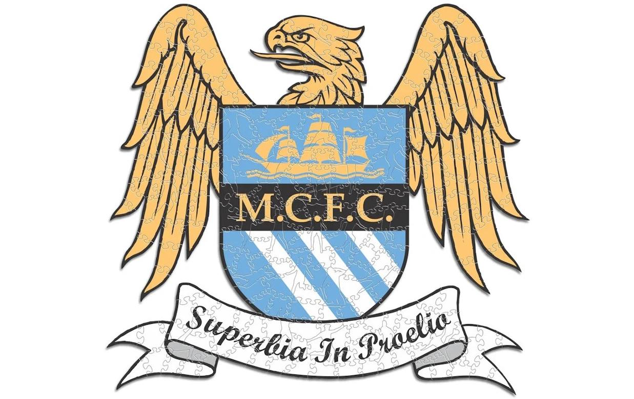 Iconic Puzzles Puzzle Man City FC Retro Logo – 270 Teile – 37,5×35 cm – ab 10 J. – Holz – mehrfarbig – FSC